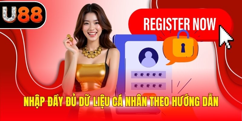 Nhập đầy đủ dữ liệu cá nhân theo hướng dẫn